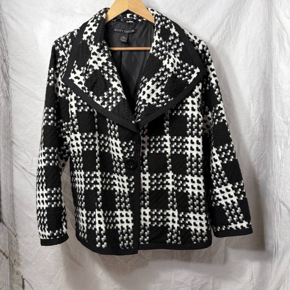 Scott Taylor Women's Business Suit Jacket Old Money Twee Chic Grandmacore 1XL